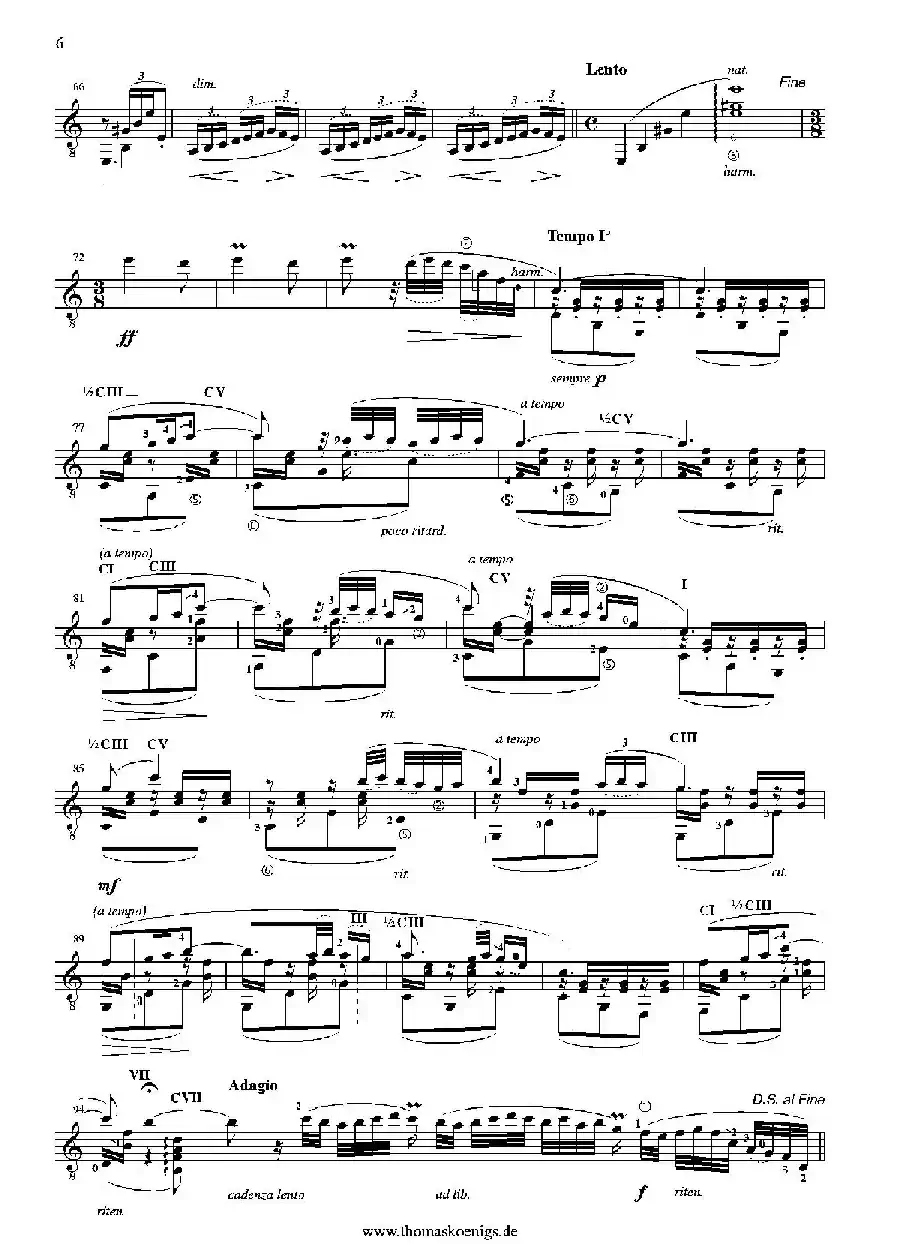 Rumores De La Caleta(No.6 aus 'Recuerdos de Viaje'op.71)（古典吉他）
