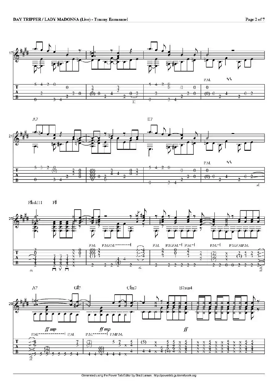 tommy emmanuel:day tripper/lady madonna（指弹吉他）