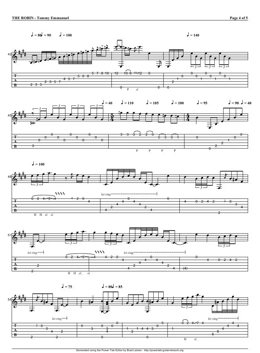 tommy emmanuel：the robin（指弹吉它）