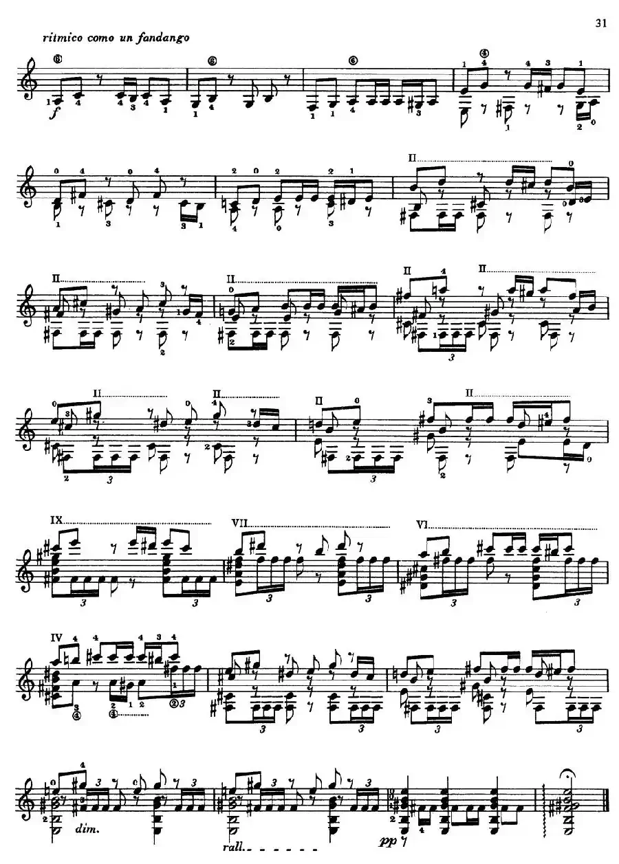 Joaquin Rodrigo Music for Guitar（罗德里戈吉他音乐P22-35）（古典吉他）