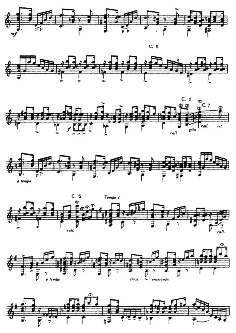 肖罗舞曲第一号（古典吉它）
