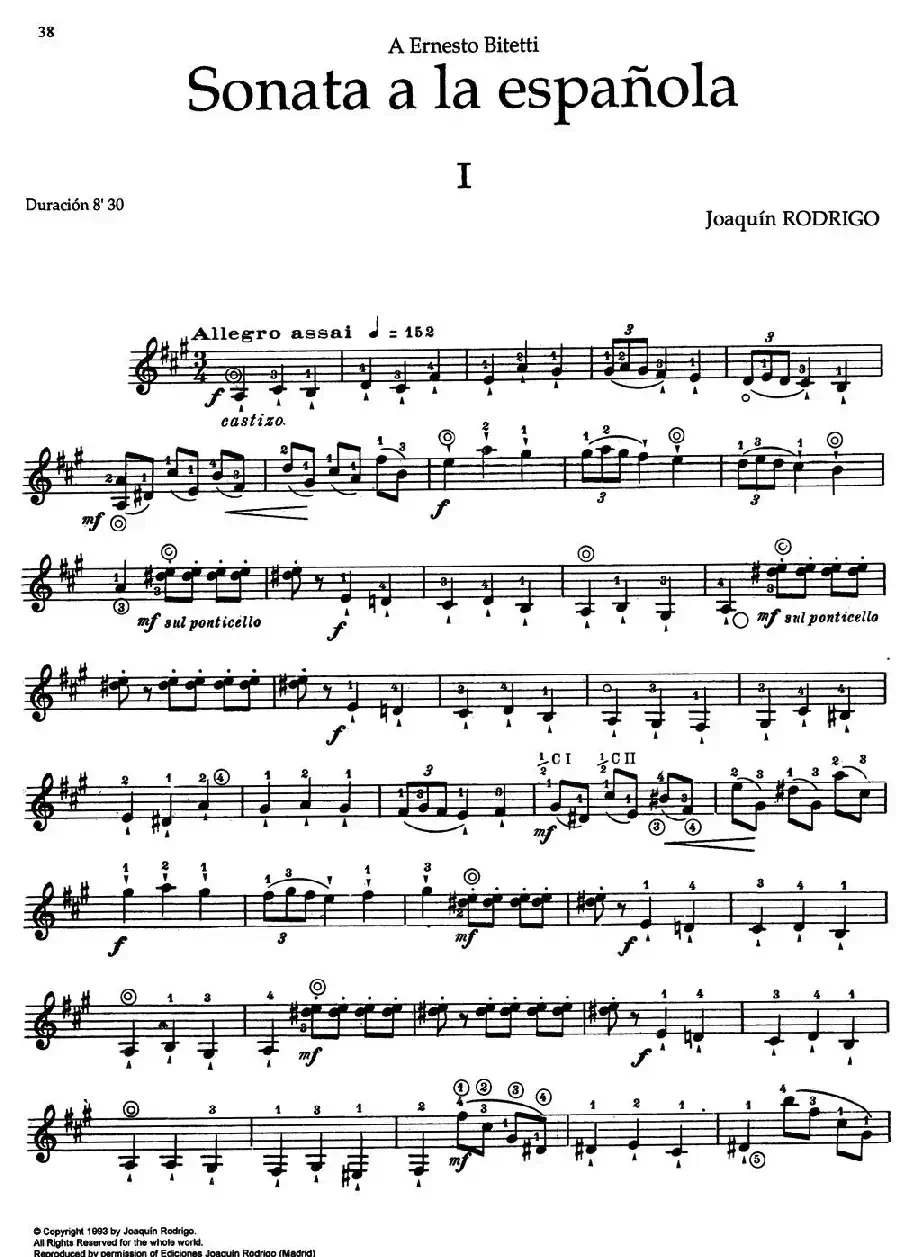 Joaquin Rodrigo Music for Guitar（罗德里戈吉他音乐P38-46）（古典吉他）