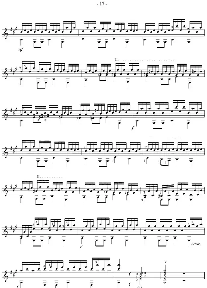Napoleon Coste《25 Studies,Op.38》（STUDY 15）