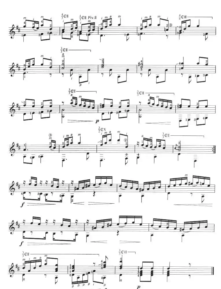 古典吉他考级七级外国乐曲B组（4、英格兰舞曲）