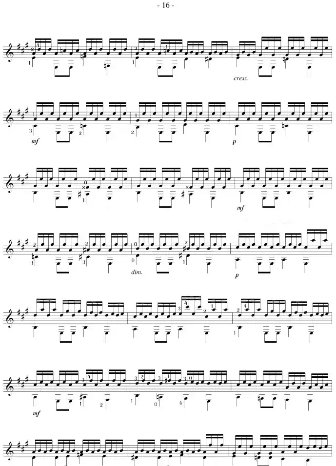 Napoleon Coste《25 Studies,Op.38》（STUDY 15）