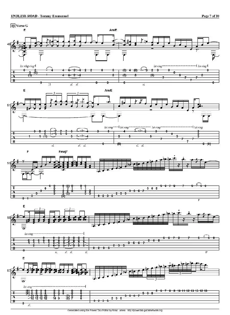 tommy emmanuel：endless road（指弹吉他）