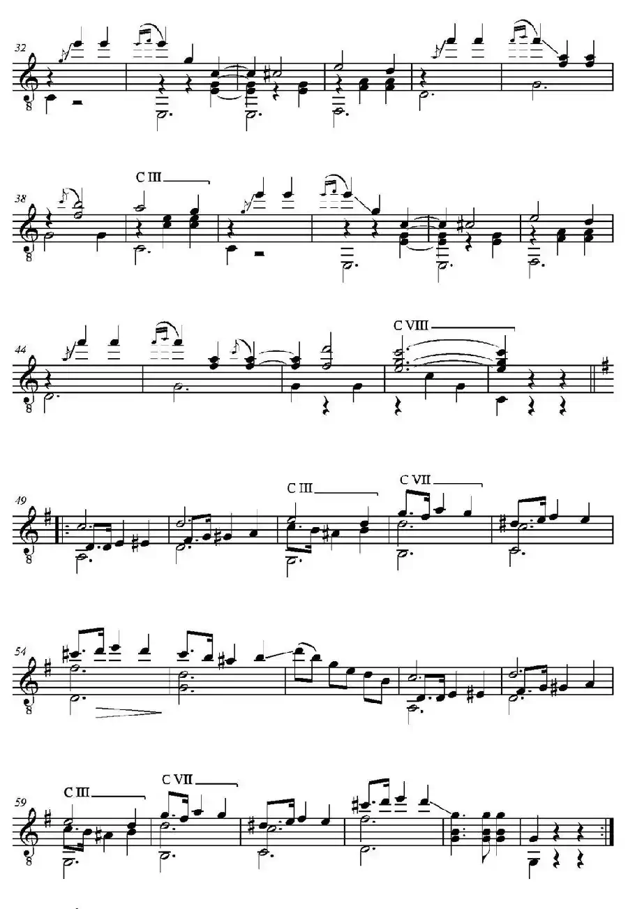 PAQUITO(Vals)（古典吉他）
