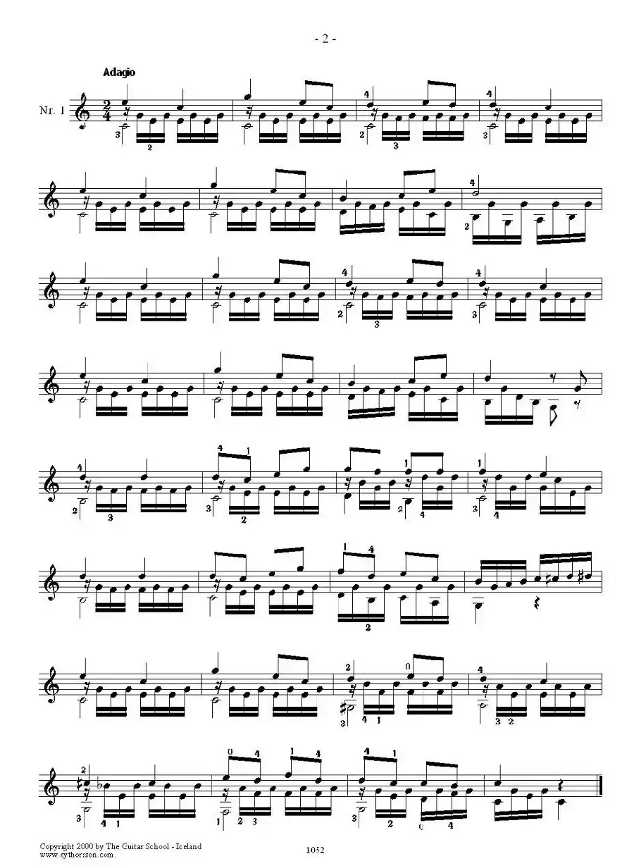 索尔·克斯特26首练习曲之1——5