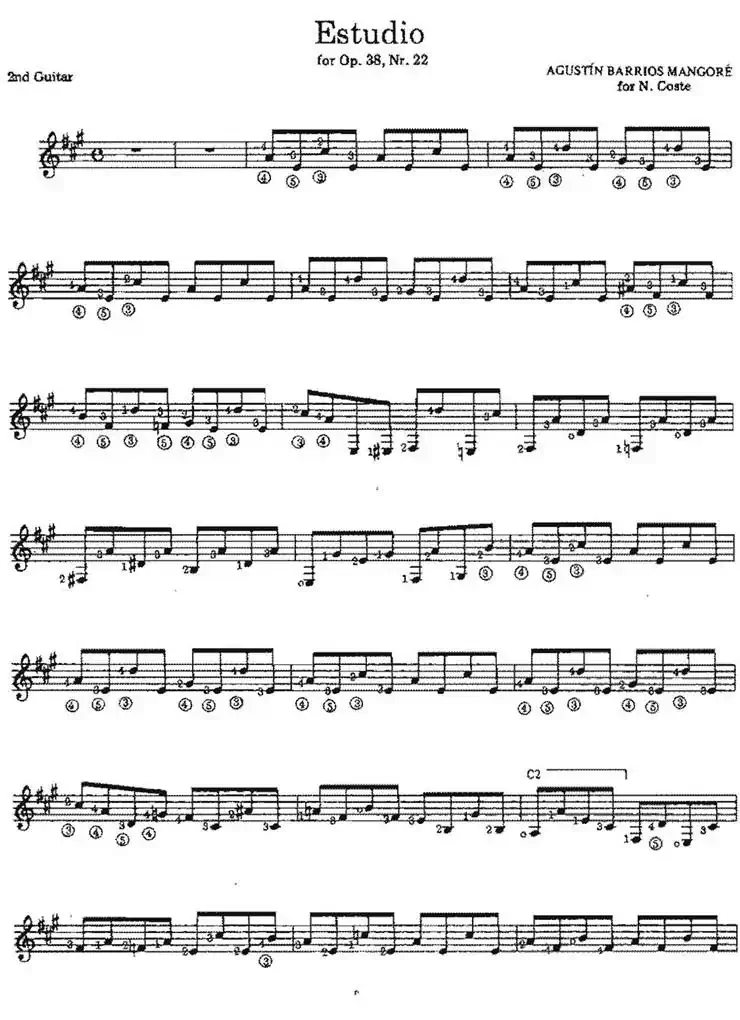 Estudio（for Op.38no.22）（古典吉他）