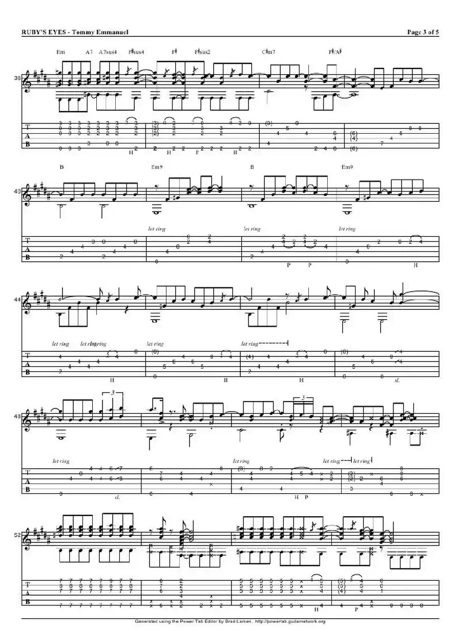 tommy emmanuel： rubys eyes（指弹吉它）