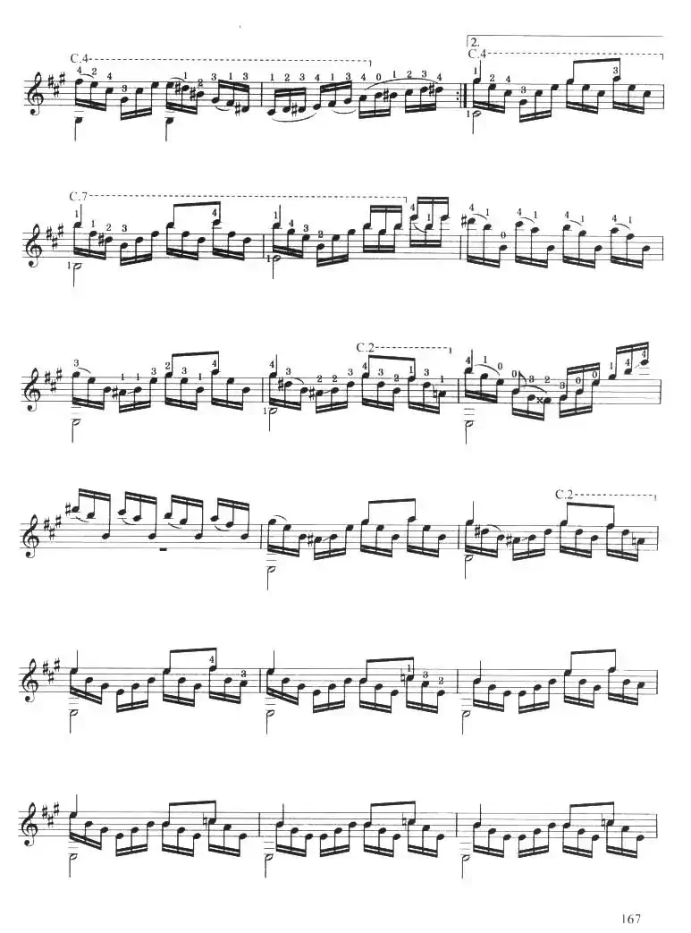 古典吉他考级九级练习曲（华丽练习曲）