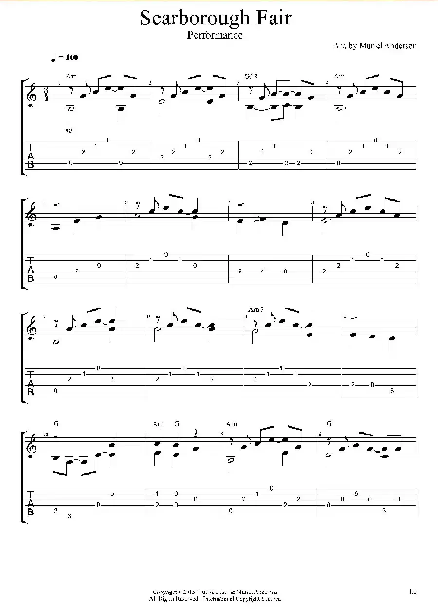 Scarborough Fair （古典吉他）