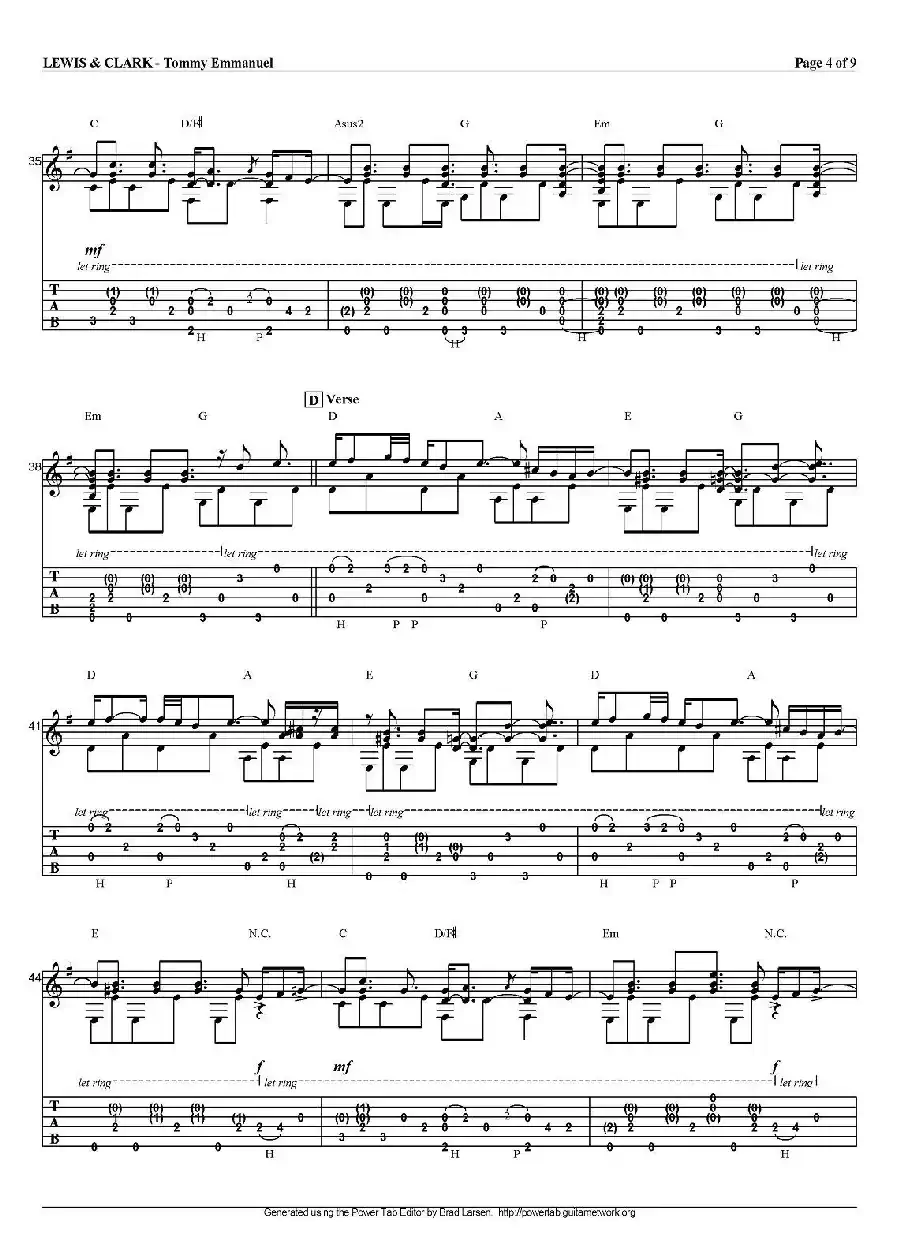 tommy emmanuel：lewis and clark（指弹吉他）