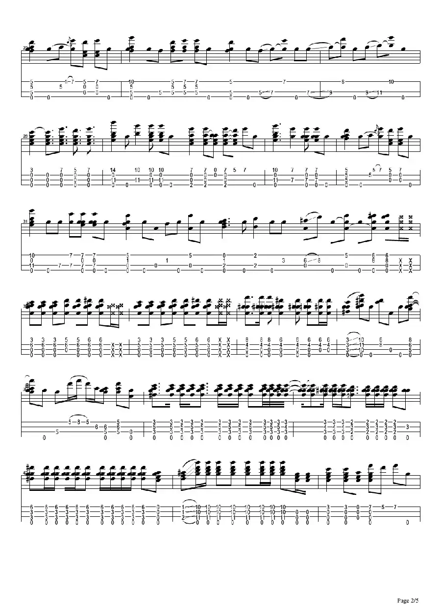 While My Guitar Gently Weeps（尤克里里指弹谱）