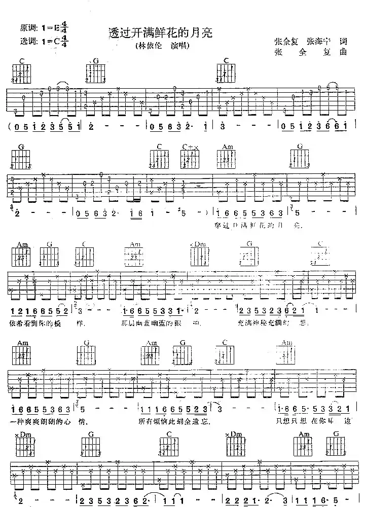 透过开满鲜花的月亮