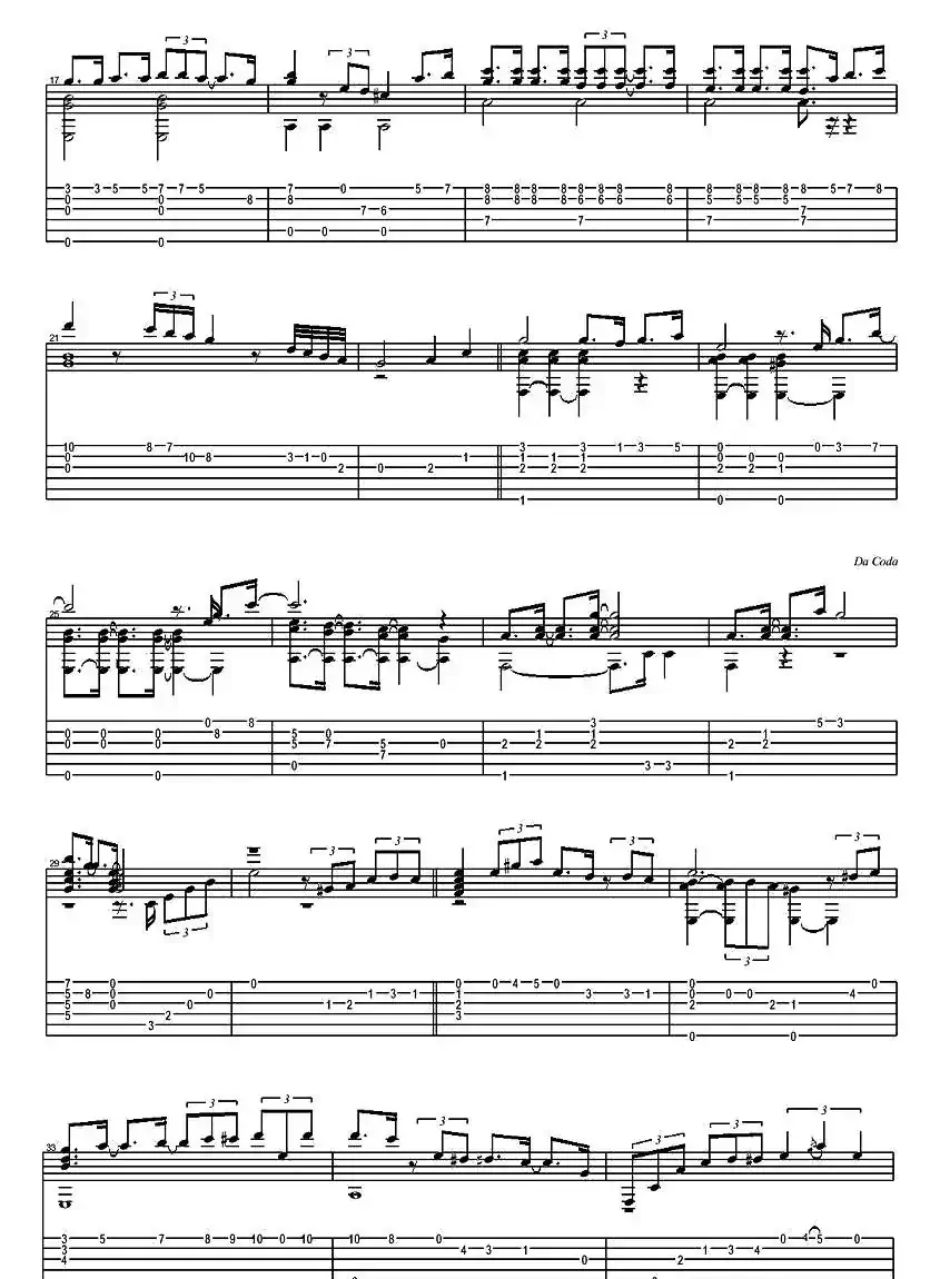 Close to you -Carpenters（指弹谱）