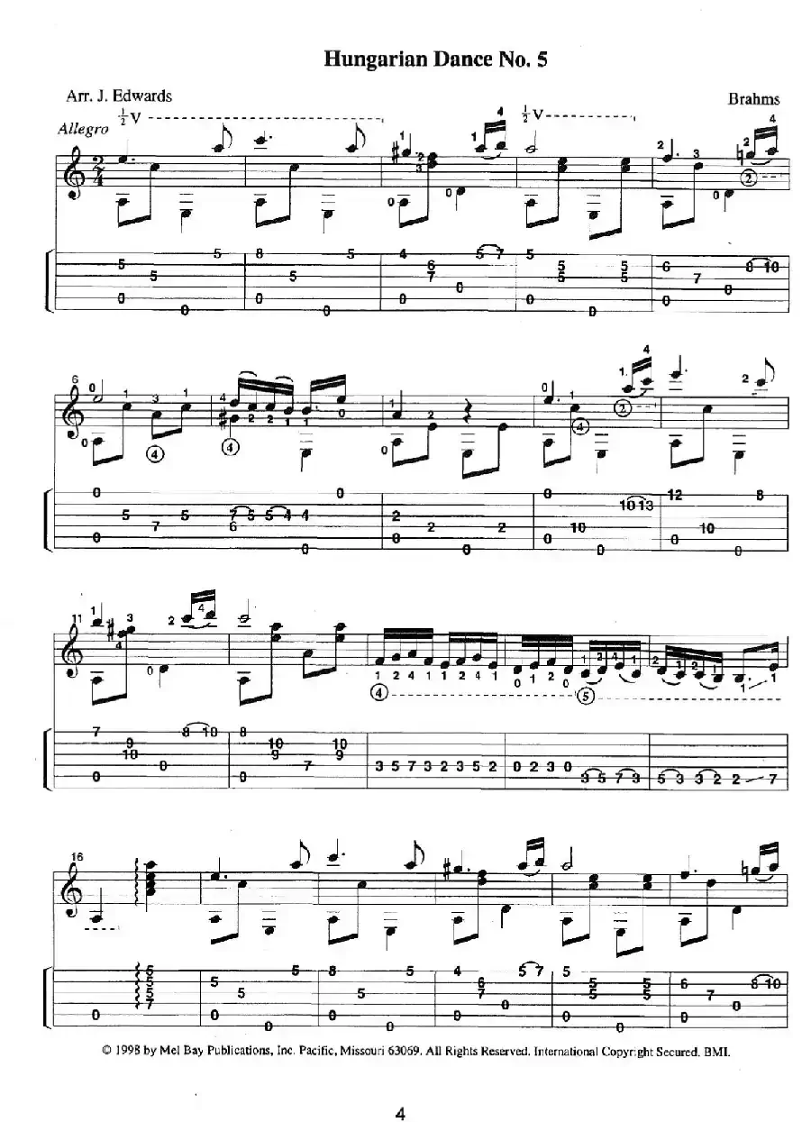 古典吉他：From the Dance（Hungarian Dance No.5）