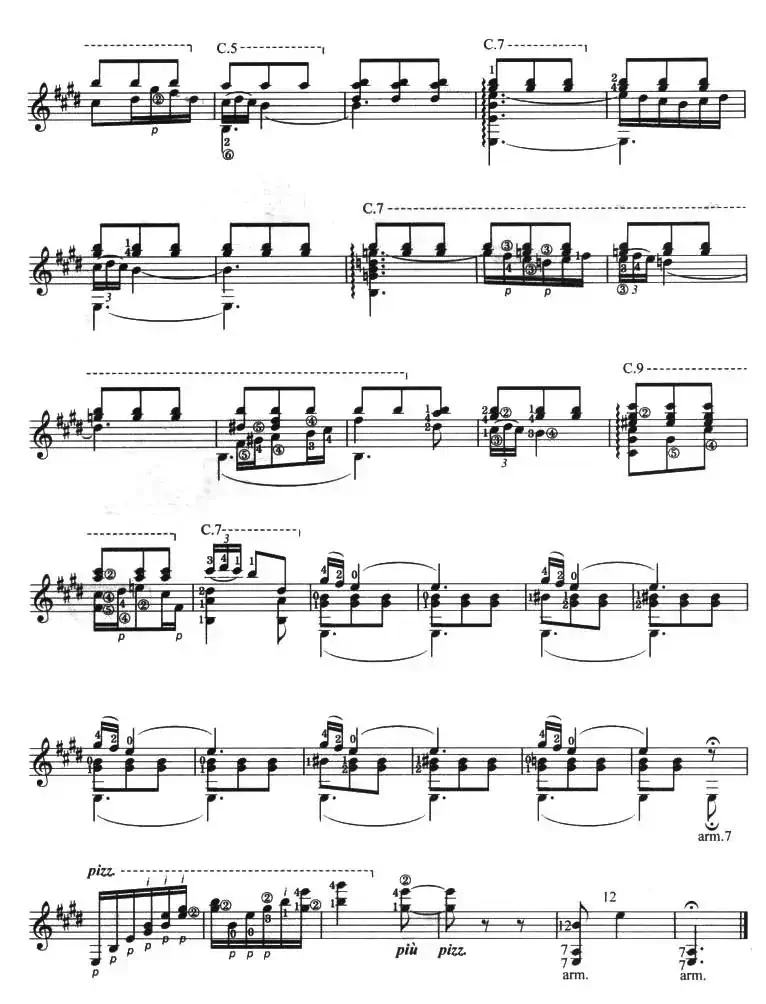 古典吉他考级九级外国乐曲B组（2、格拉纳达）