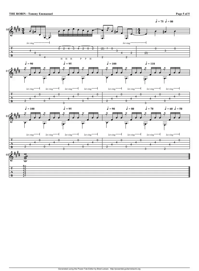 tommy emmanuel：the robin（指弹吉它）