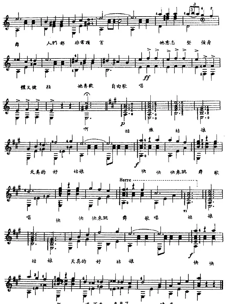 西班牙吉他独奏曲：西班牙女郎