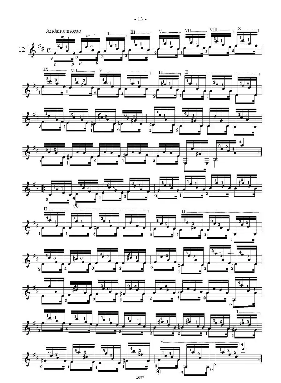 卡尔卡席25首练习曲之11——15