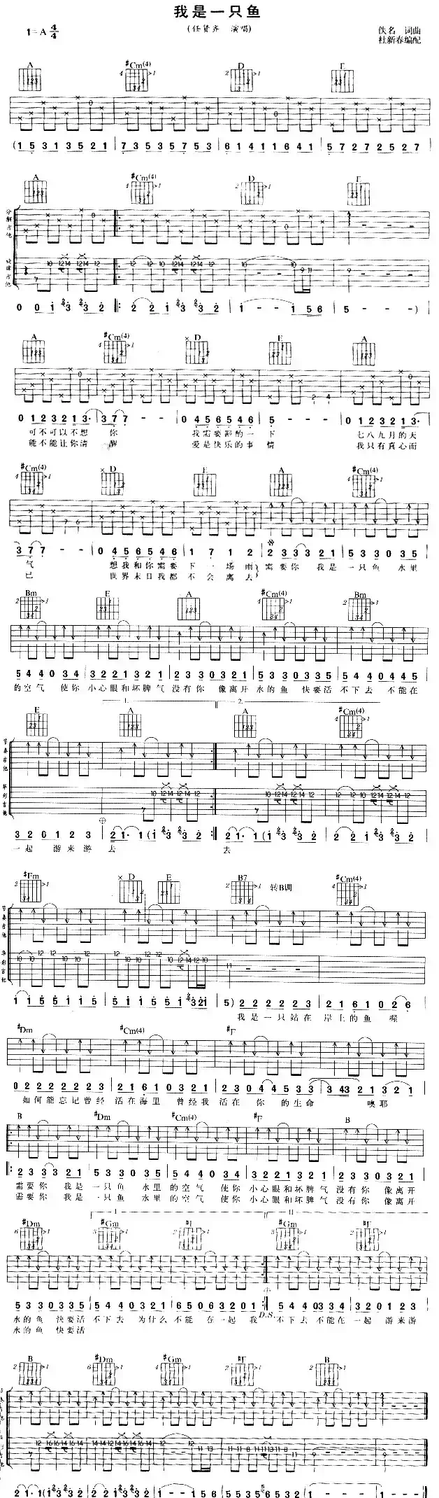 我是一只鱼(杜新春编配版)