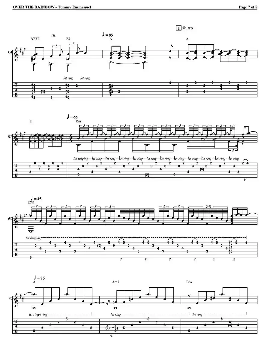 tommy emmanuel：over the rainbow（指弹吉他）