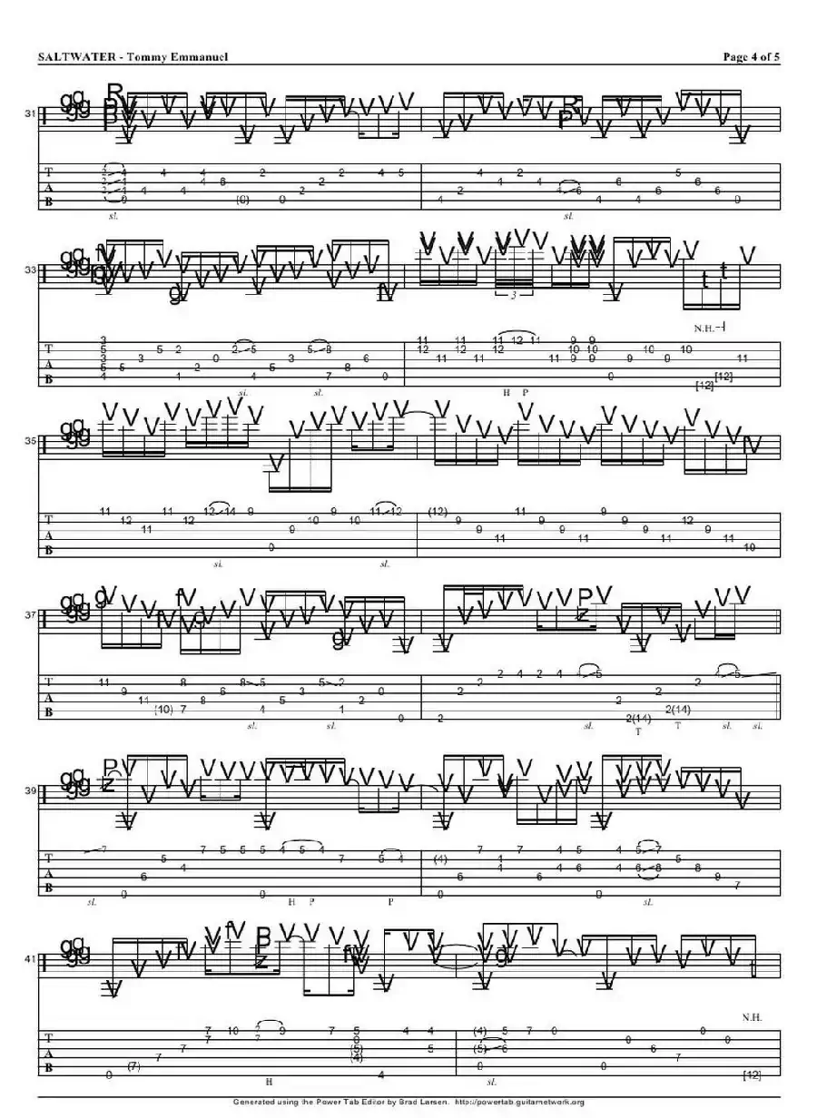 tommy emmanuel： saltwater（指弹吉它）