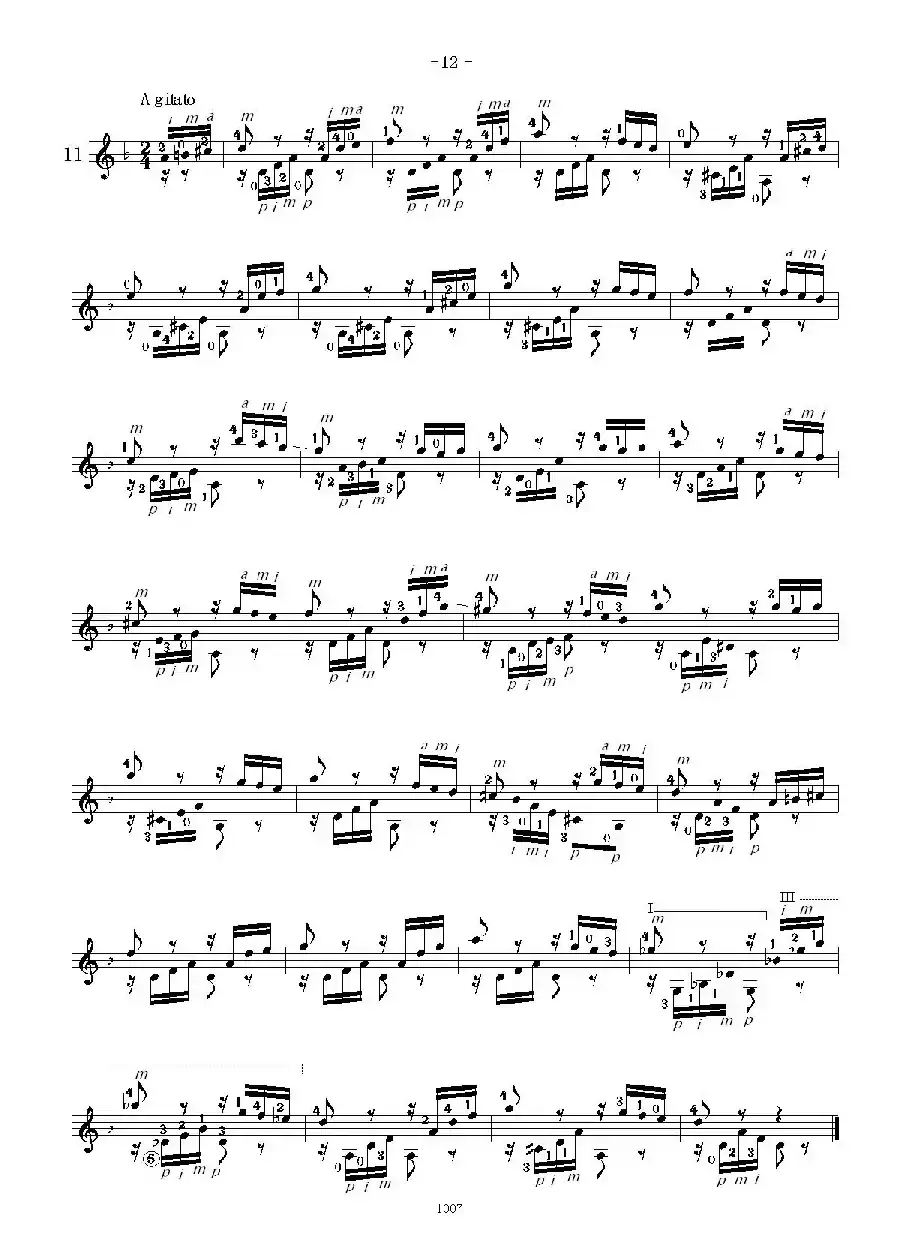 卡尔卡席25首练习曲之11——15
