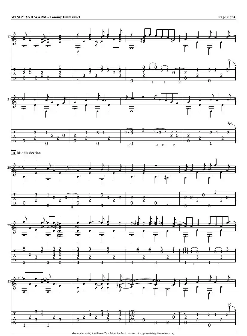 tommy emmanuel：windy and warm（指弹吉它）