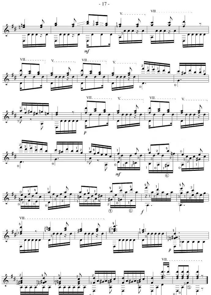 Napoleon Coste《25 Studies,Op.38》（STUDY 23）