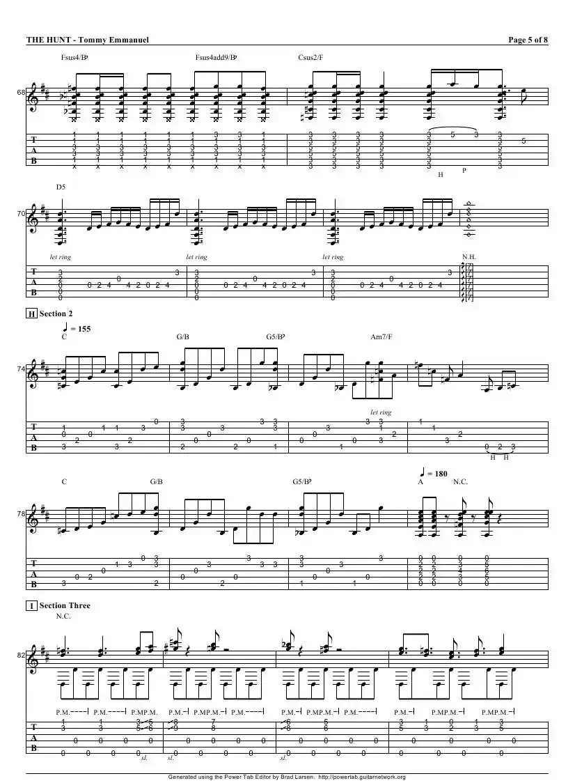 tommy emmanuel：the hunt（指弹吉它）