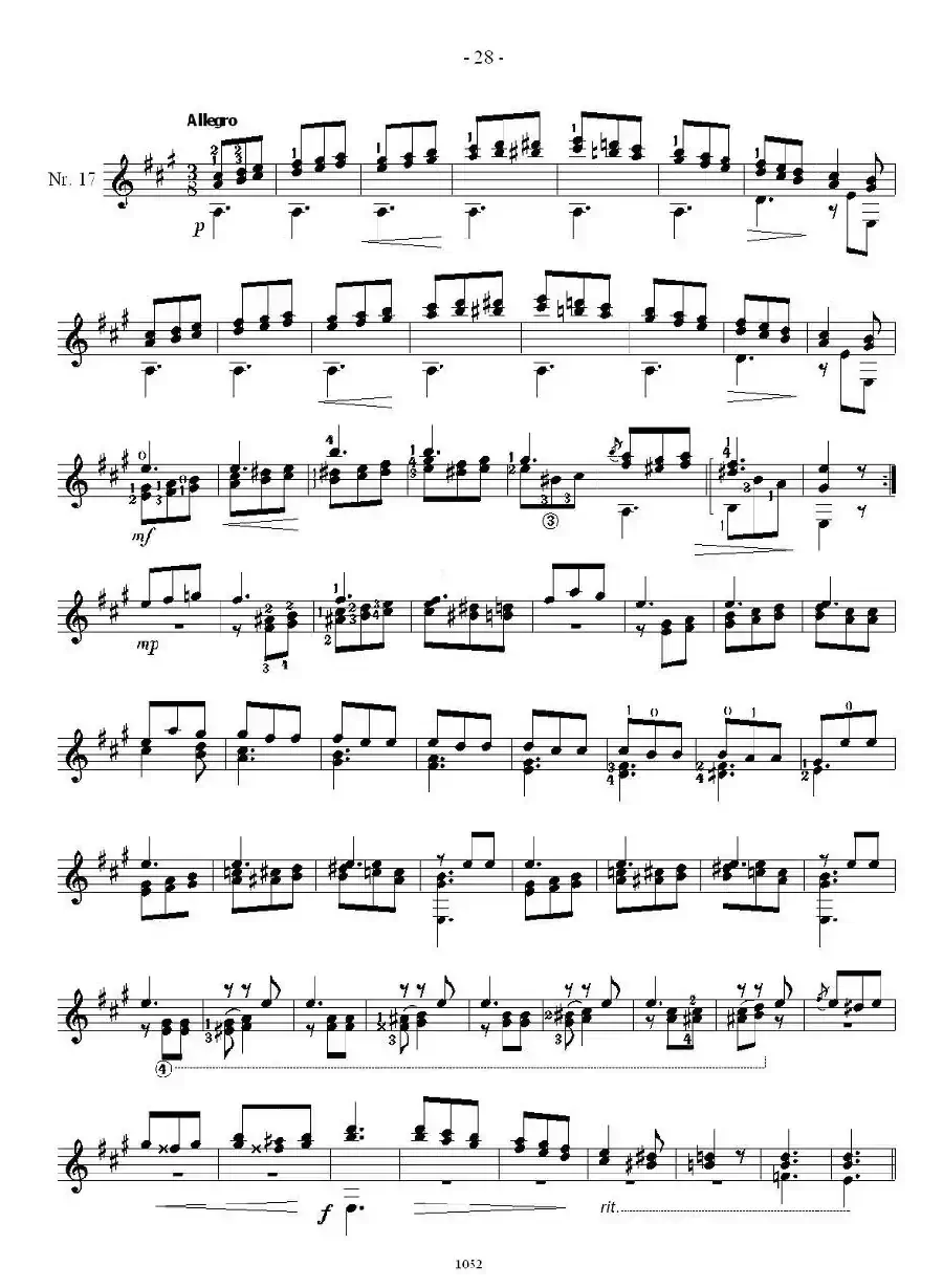 索尔·克斯特26首练习曲之16——20