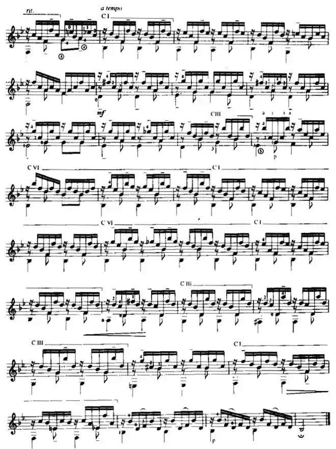 费尔南多·索尔 古典吉他练习曲 No.19（Op.29  No.13）