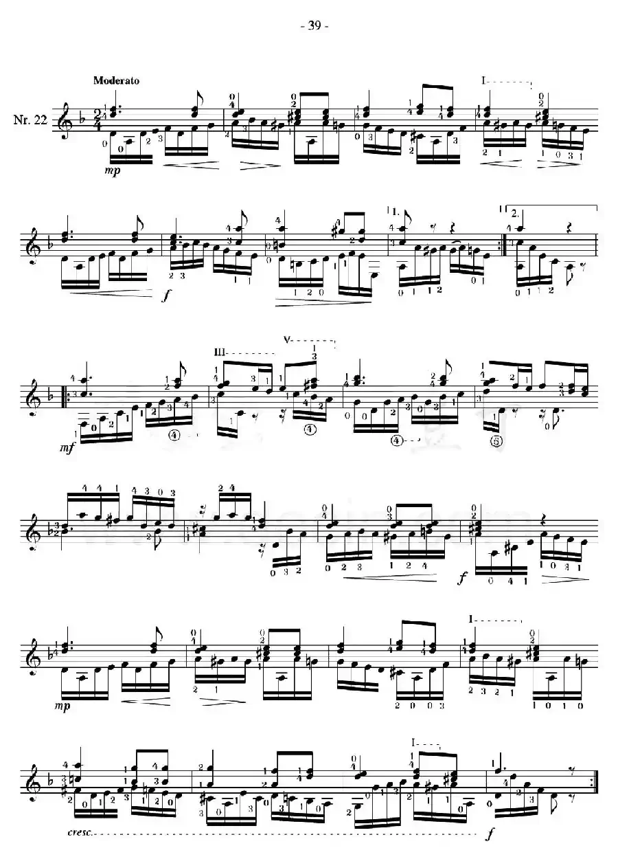 著名古典吉他练习曲（22）