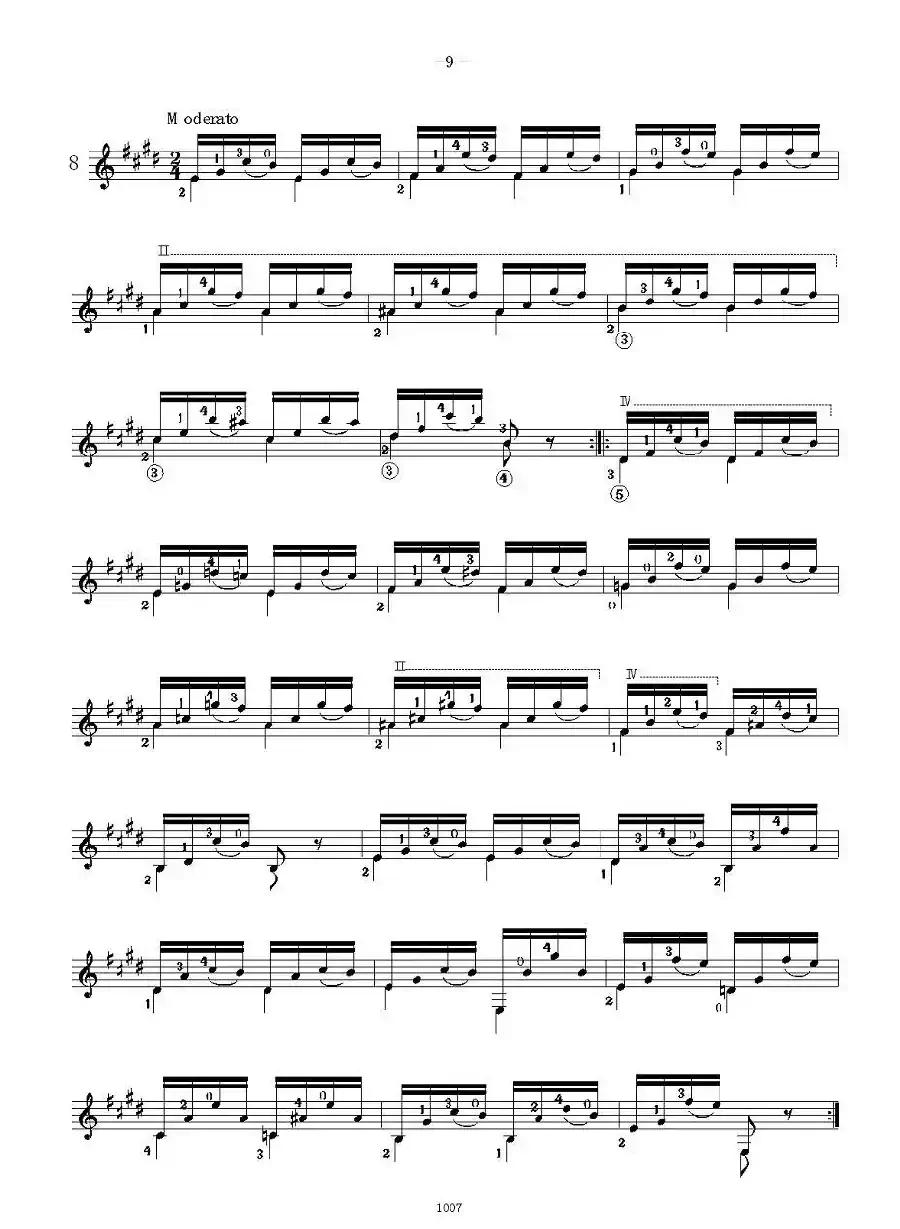 卡尔卡席25首练习曲之6——10