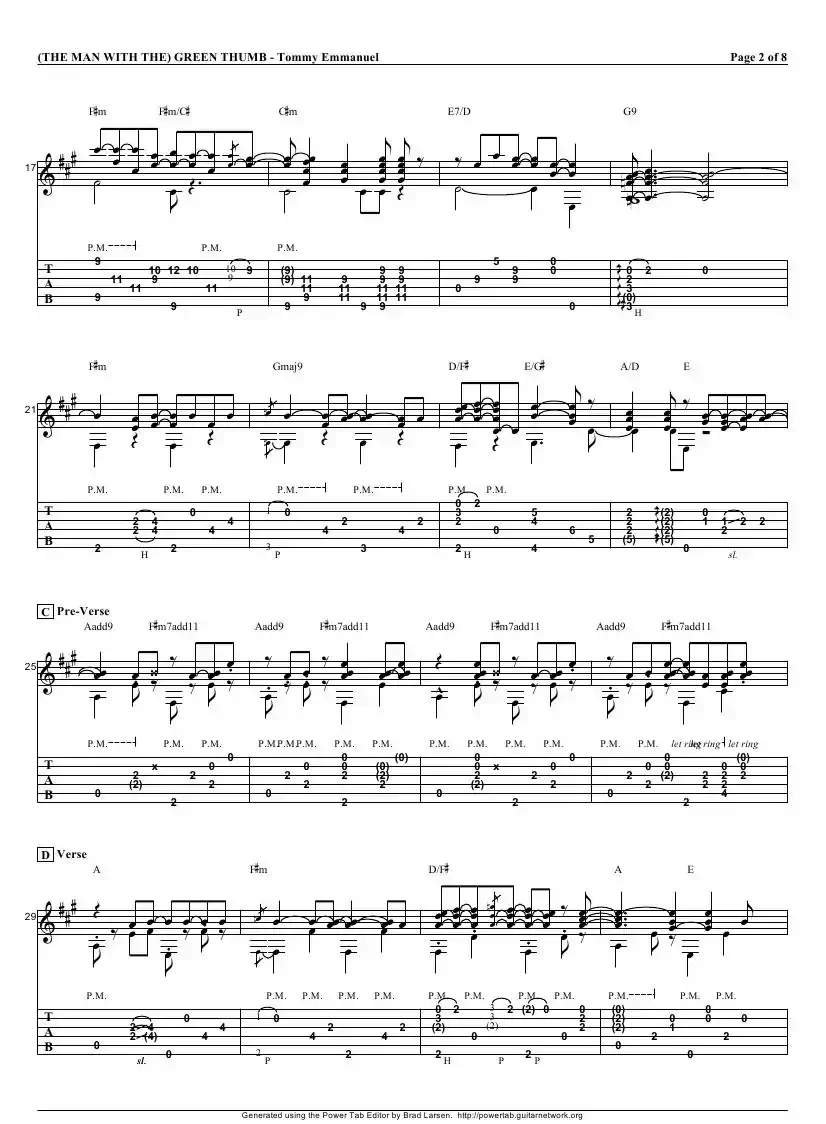 tommy emmanuel：the man with the green thumb（指弹吉它）