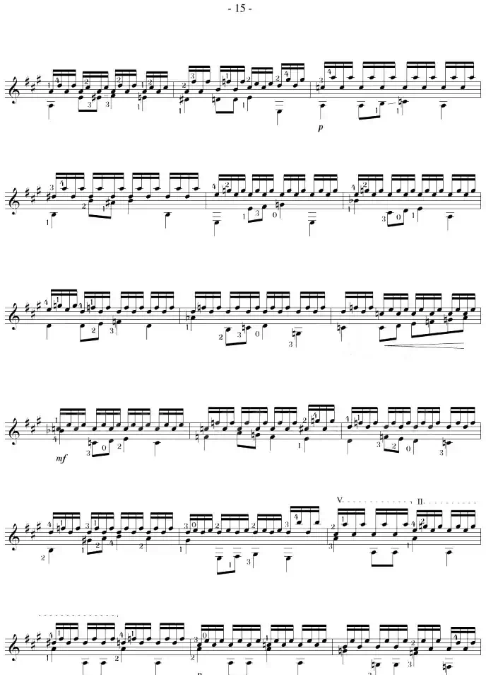 Napoleon Coste《25 Studies,Op.38》（STUDY 15）