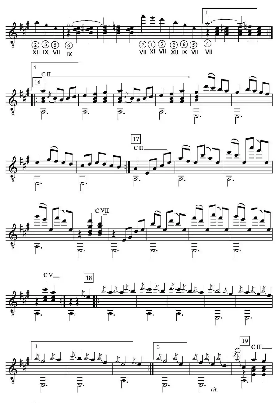 GRAN JOTA DE CONCIERTO(Arreglado sobre la Jota aragonesa de Julian Arcas)（古典吉他）