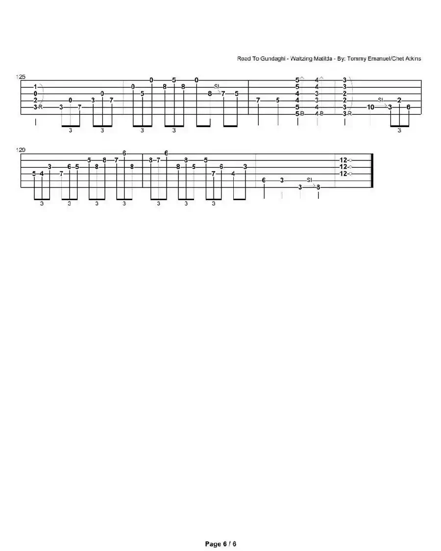 tommy emmanuel： road to gundaghi waltzing matilda（指弹吉它）