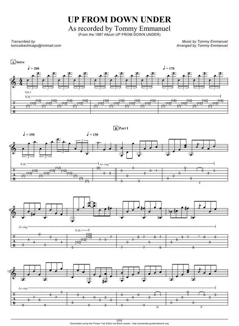 tommy emmanuel：up from down under（指弹吉它）