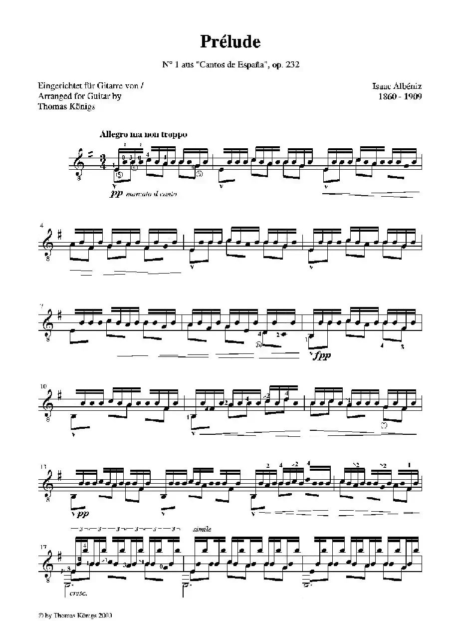 Asturias op.47 5（古典吉他）