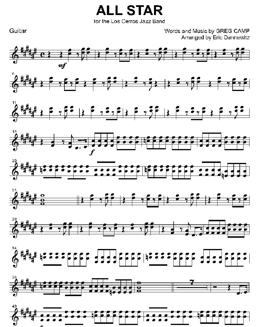ALL STAR（吉他分谱）