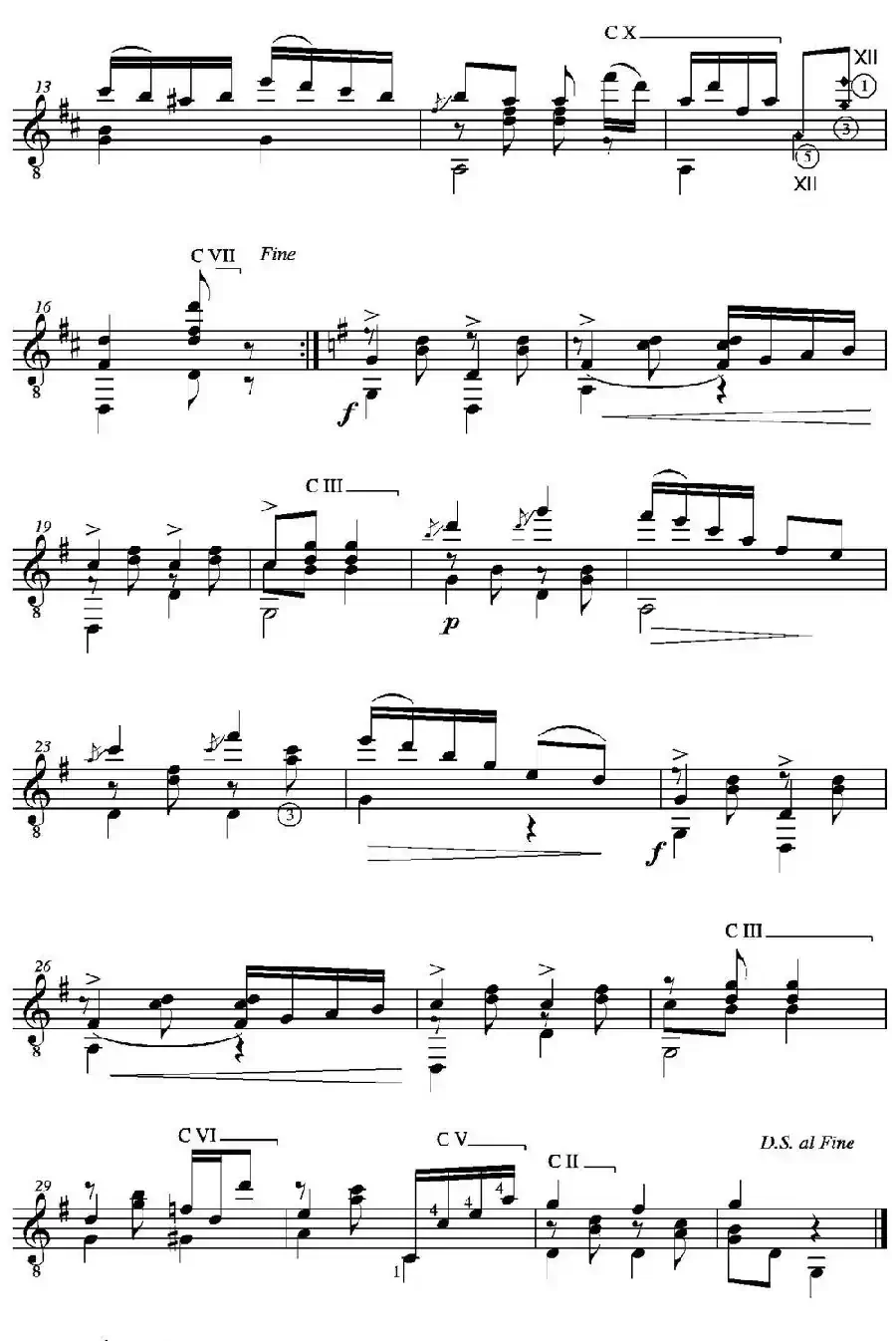 ROSITA(Polka A la Srta.Da.Rosita Gonzales de Melo)（古典吉他）