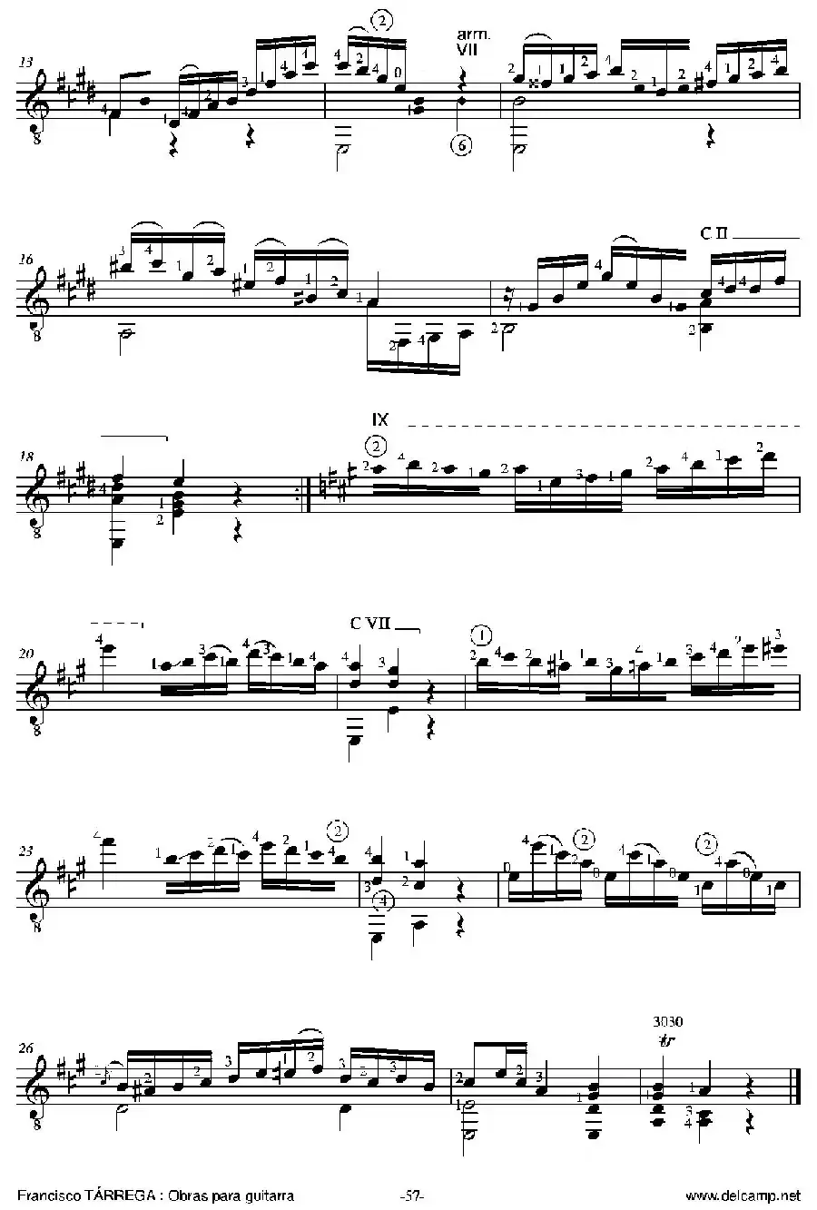 《塔雷加作品全集》第4部分（古典吉他）