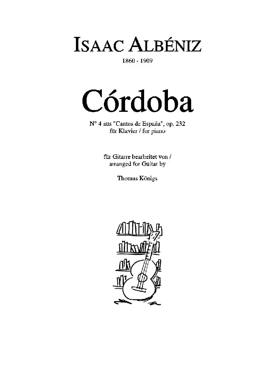 Cordoba op.232 NO.4（古典吉他）