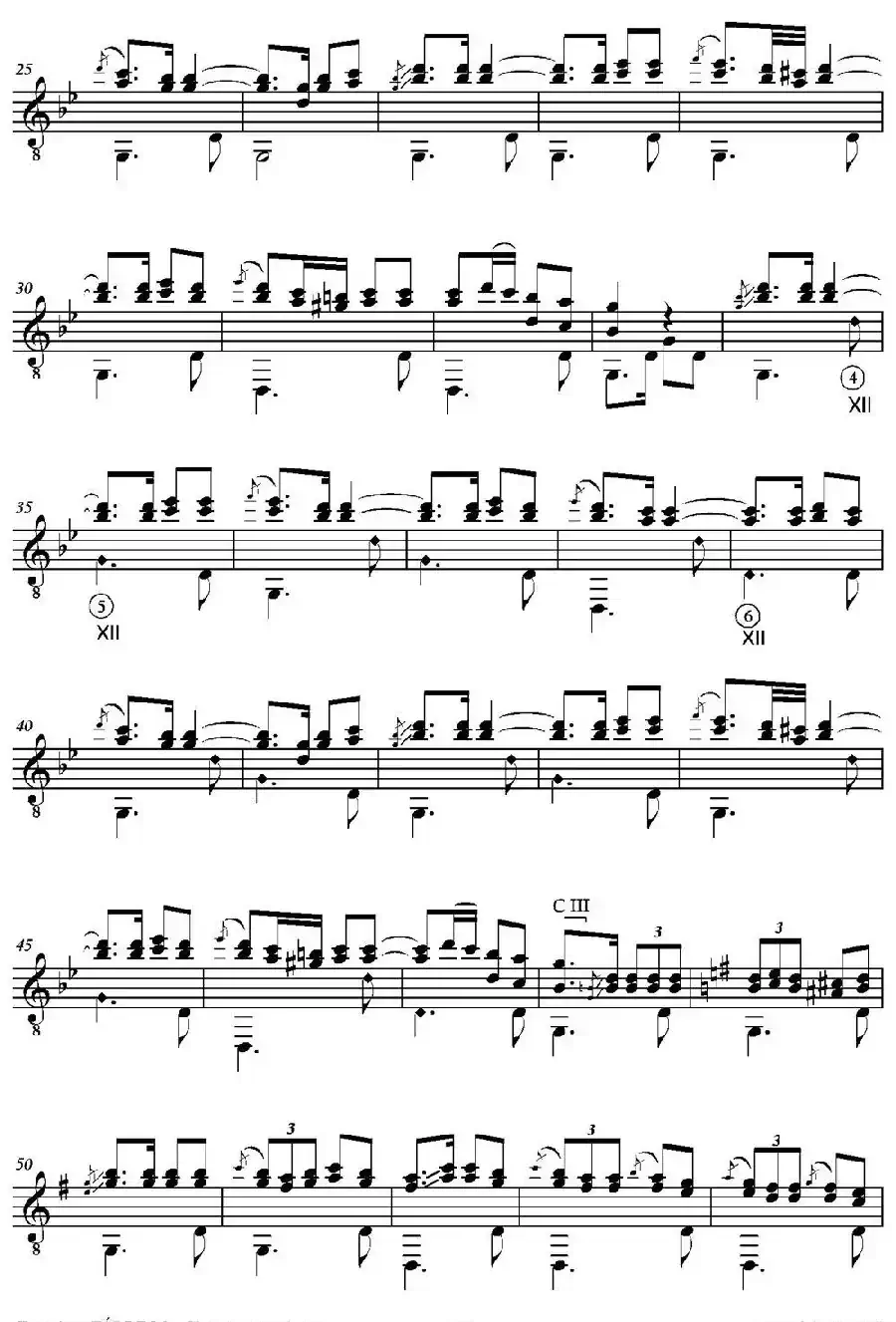 TANGO(Arreglado sobre un Habanera de Carlos Garcia Tolsa)（古典吉他）
