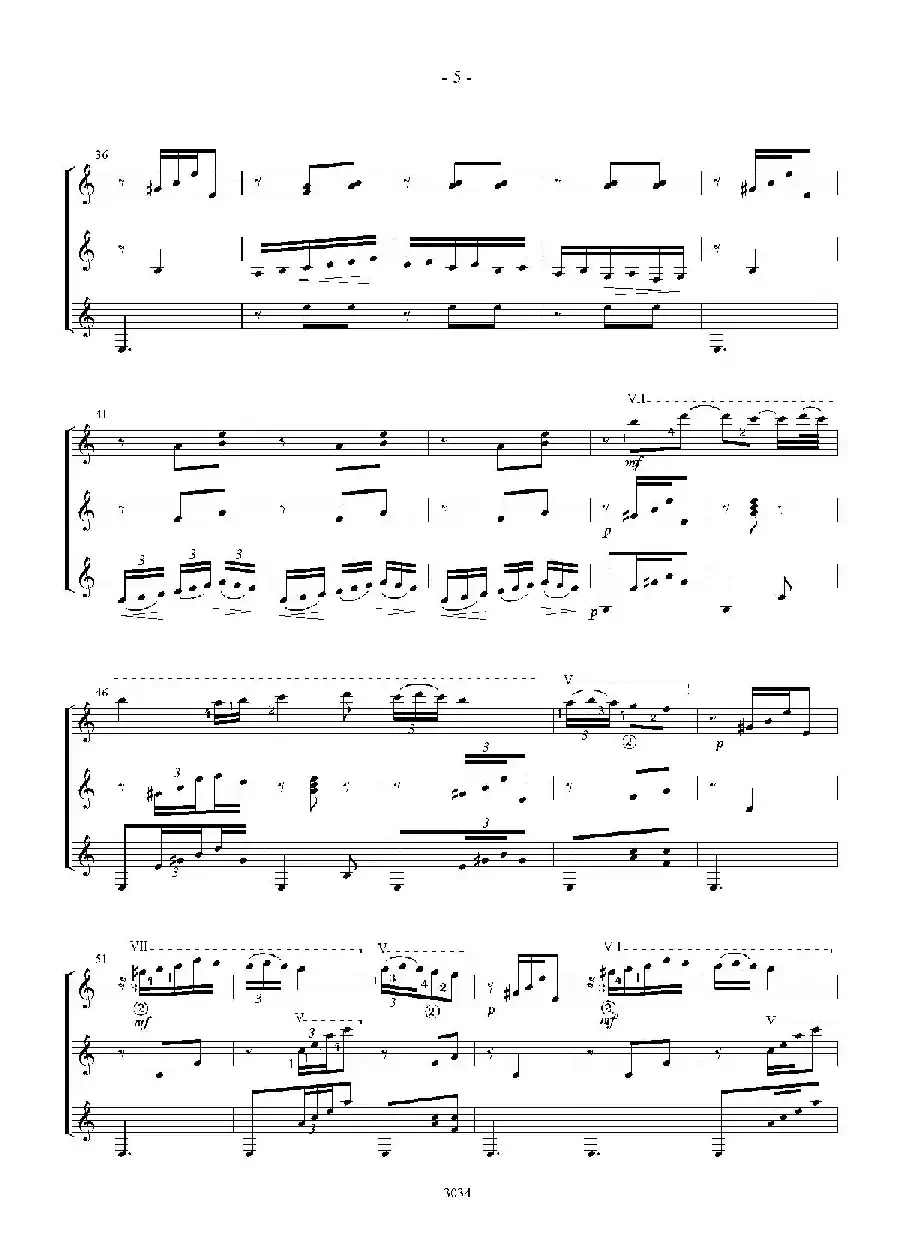 Rumores de la Caleta(Guitar TRIO)（古典吉他）