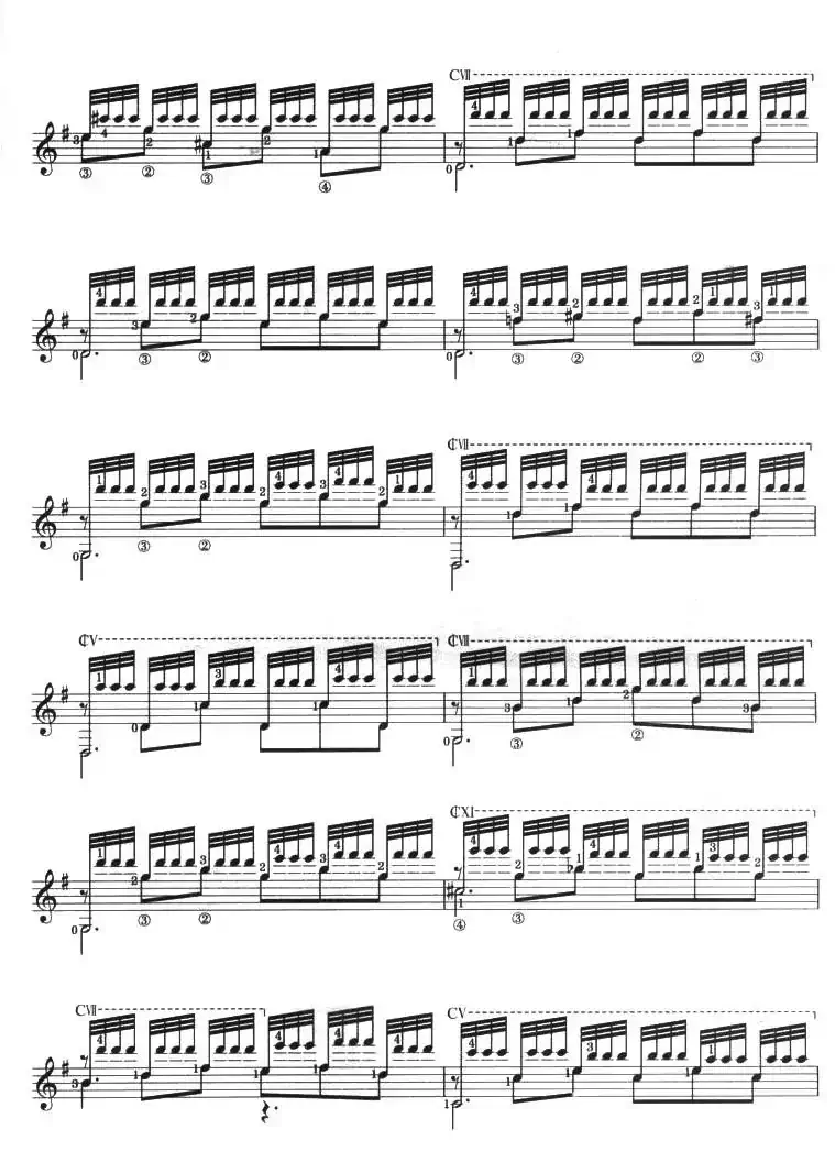古典吉他考级十级外国乐曲A组（1、梦中的森林）