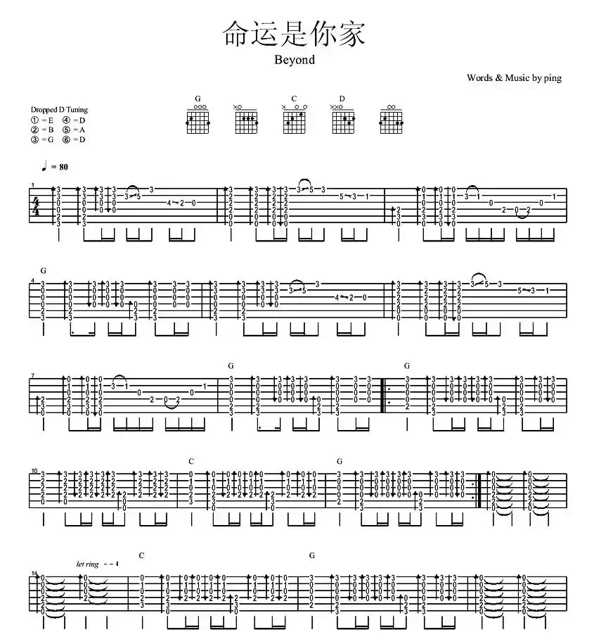 命运是你家（双吉它演奏版）
